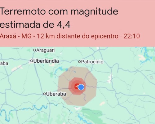 Câmeras de segurança registraram tremor de terra que assustou moradores da região
