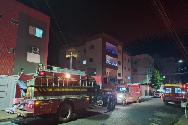 Princípio de incêndio em apartamento mobiliza Corpo de Bombeiros em Patos de Minas
