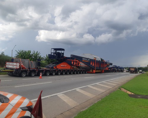 Carga com quase 500 toneladas terá megaescolta e deverá impactar o trânsito na BR 365