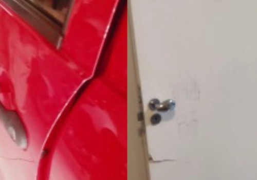 Policiais arrombam porta de quarto e prendem homem que danificou carro e agrediu esposa