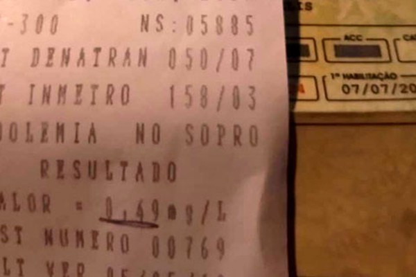 Motorista de 42 anos é preso na MG235, em São Gotardo, por embriaguez ao volante