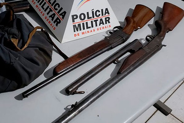 Polícia Militar apreende armas de fogo em Patos de Minas, Lagoa Formosa e Carmo do Paranaíba 