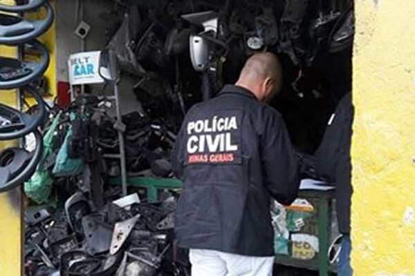 Polícia Civil realiza operação contra venda ilegal de peças automotivas em Belo Horizonte
