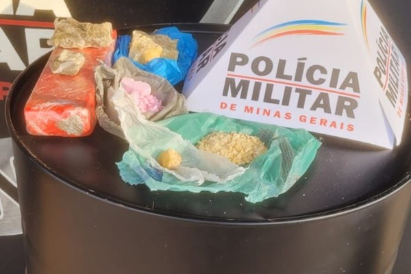 Com o auxílio de cão farejador, Polícia Militar apreende grande quantidade de drogas