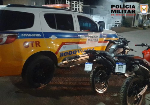 Polícia Militar Rodoviária apreende na BR 146 duas motocicletas furtadas no estado de São Paulo