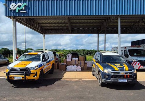 PRF e PM Rodoviária apreendem cerca de 20 mil maços de cigarros contrabandeados do Paraguai