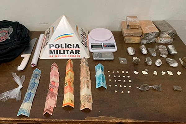 Polícia Militar prende dois e apreende várias barras de maconha, crack e LSD em Patrocínio