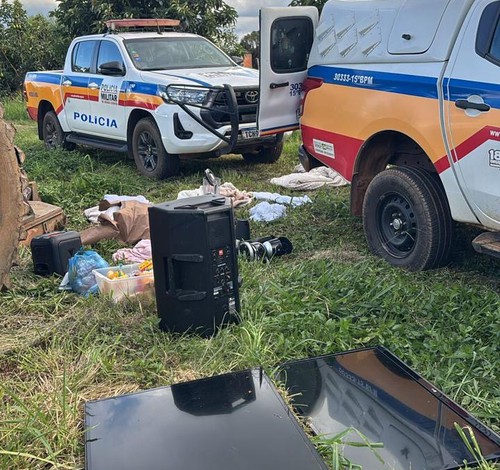 Homem passa a noite furtando residências e acaba preso em São Gotardo; bens somavam cerca de R$10mil