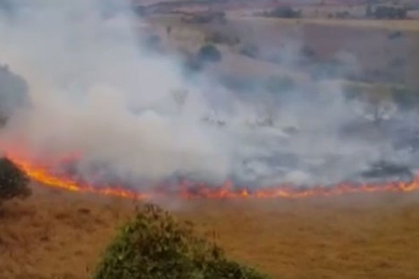 Incêndio destrói cerca de 70 hectares de fazendas próximas a Patos de Minas