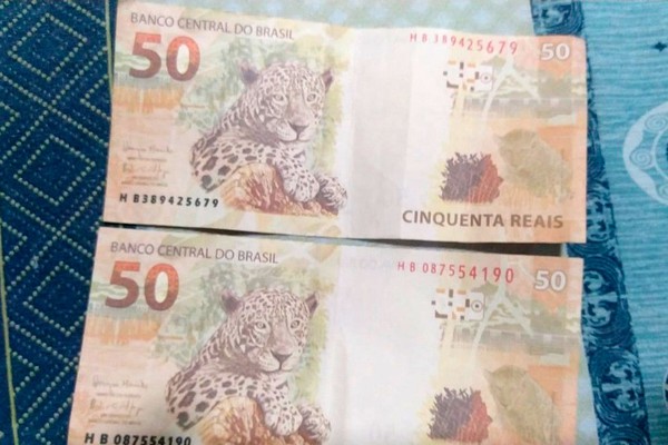 Estelionatários pagam compras com cédulas falsas de R$ 50,00 no comércio de Patos de Minas