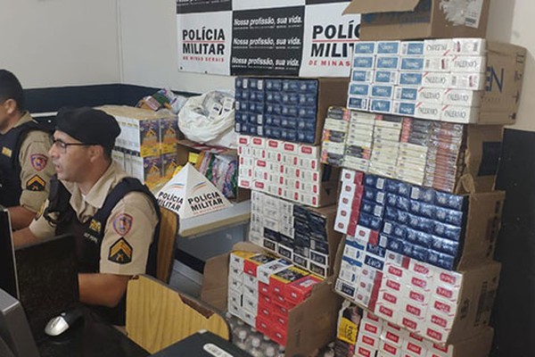 Revendedor é preso com uma grande quantidade de cigarros e remédios em Patos de Minas