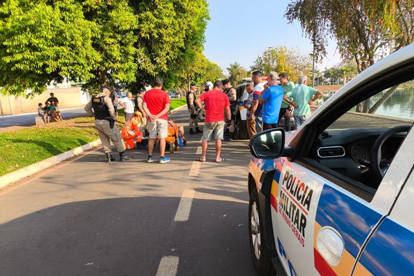 Homem que fazia caminhada na Lagoa Grande é agredido por ciclista e tem que ser socorrido