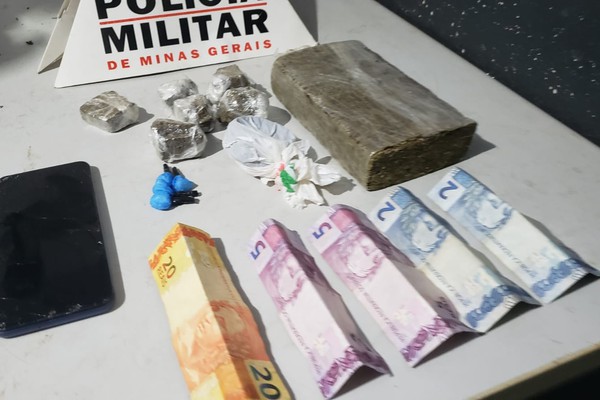 Polícia Militar encontra casa usada como ponto de tráfico e prende morador com maconha e cocaína
