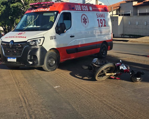 Motociclista sofre diversos ferimentos em mais um acidente no trânsito de Patos de Minas