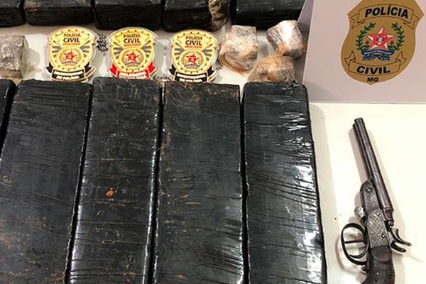 Polícia Civil prende homem com 10 tabletes de maconha e arma de fogo em São Gotardo