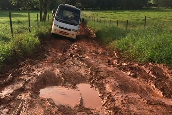 Más condições de estradas na zona rural de Patos de Minas já deixam alunos sem escola