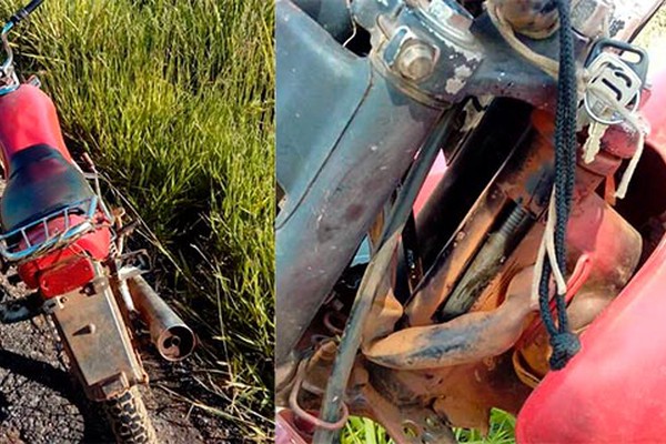 PM Rodoviária prende homem que conduzia moto sem o número do chassi e sem placa