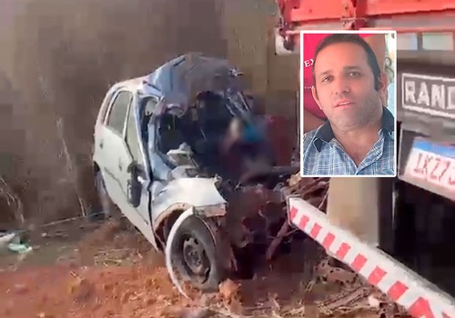 Motorista de 46 anos morre após carro bater de frente com carreta na BR-352, em Coromandel