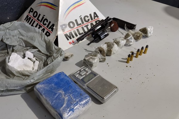 Adolescente com várias passagens policiais é apreendido com arma e drogas em Patos de Minas