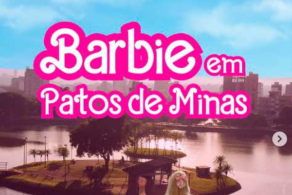 Mundo rosa da Barbie invade Patos de Minas e Prefeitura leva boneca para conhecer pontos turísticos