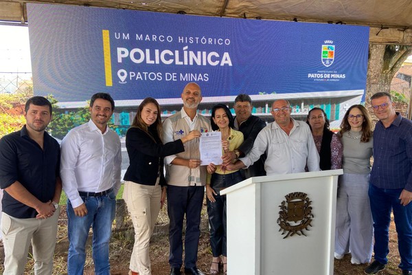 Ministério da Saúde e prefeitura assinam ordem de serviço para construção de Policlínica em Patos de Minas