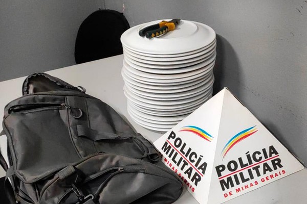 Homem furta até os pratos de restaurante em Patos de Minas, mas acaba preso pela PM
