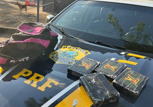 PRF prende passageira de ônibus com 4 barras de cocaína pura na BR 465