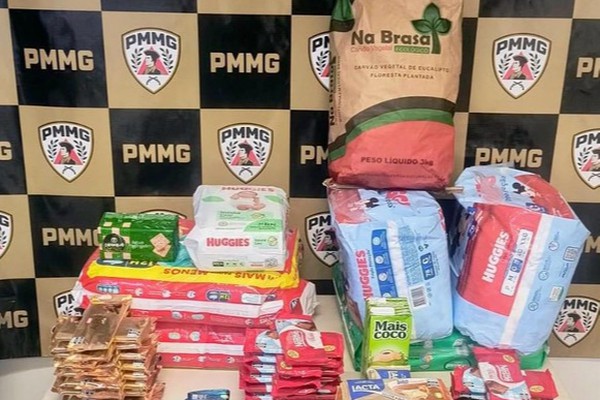 Polícia Militar desarticula grupo e recupera mercadorias furtadas em supermercado de Patos de Minas