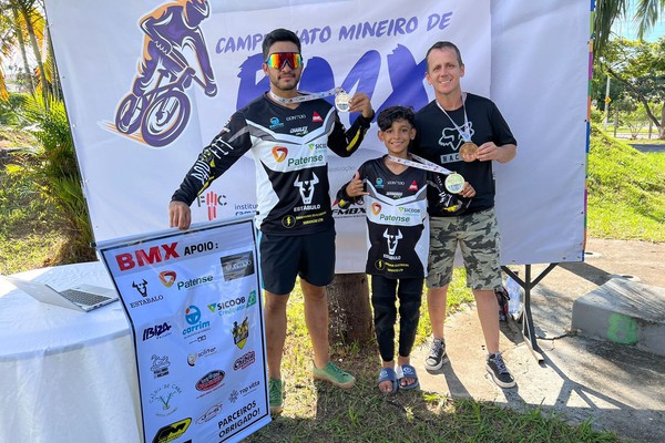 Representando Patos de Minas, pai e filho conquistam a prata na abertura do Campeonato Mineiro de Bicicross