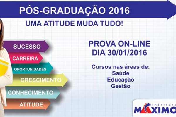 Instituto Máximo promove exame de bolsas on-line para 2016