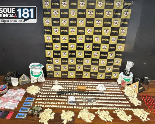 Polícia Militar encontra laboratório de refino de cocaína e prende quatro pessoas em Patrocínio após denuncia no 181