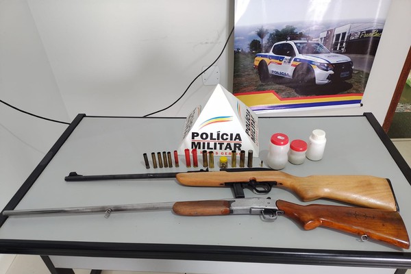 Homem com extensa ficha criminal é preso com rifle, espingarda e diversas munições em Matutina
