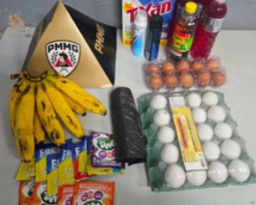 Jovens são presos após furtarem ovos, banana e até saco de lixo de supermercado em Patos de Minas