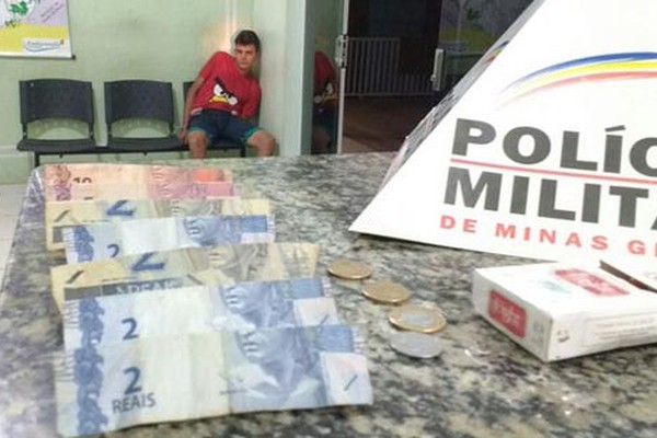 Jovem de 22 anos é preso após cometer roubo no centro de Presidente Olegário