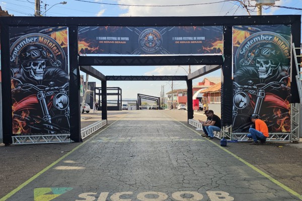 Quase tudo pronto para a abertura do September Motofest hoje à noite no Parque de Exposições