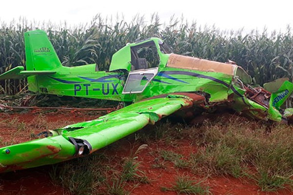 Piloto de 39 anos morre em queda de avião na Fazenda Farroupilha em Coromandel