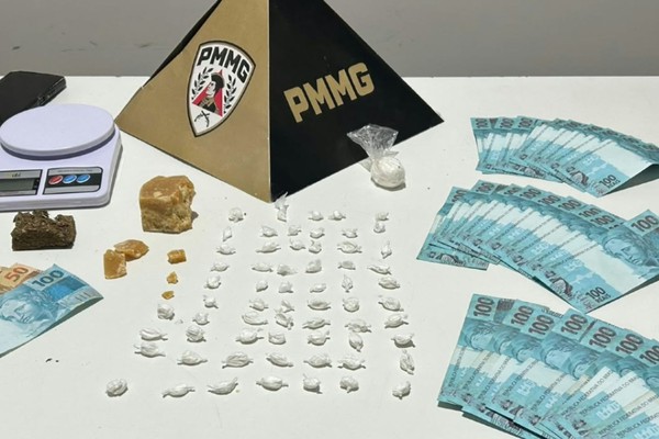 Com auxílio de cão farejador, Polícia Militar encontra droga enterrada e prende suspeito em Serra do Salitre