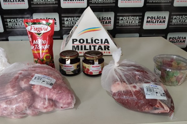 Senhor de 60 anos é preso após furtar carne, jujubas, geleia e molho de tomate em Patrocínio