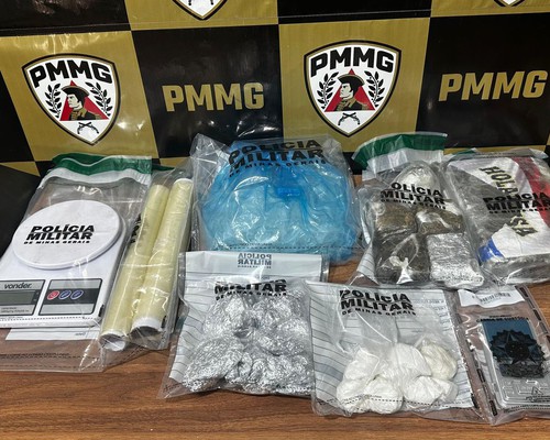 PM de São Gotardo faz grande apreensão de drogas e prende homem; outro está sendo procurado