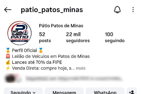 Mulher perde mais de R$ 11 mil em golpe de falso leilão de veículos e faz alerta