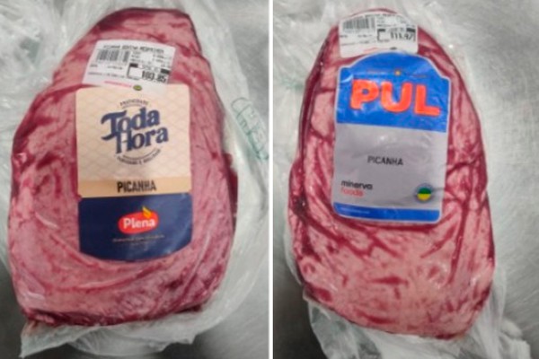 Homem coloca carnes nobres dentro da roupa e tenta sair de supermercado pagando só penca de banana
