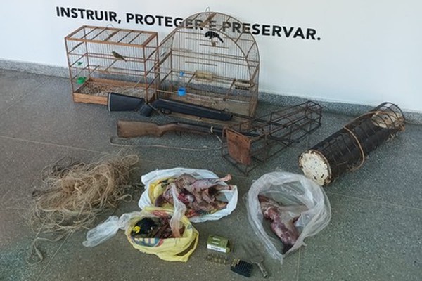 Polícia prende caçadores com restos de paca, mutum e capivara, em Patos de Minas