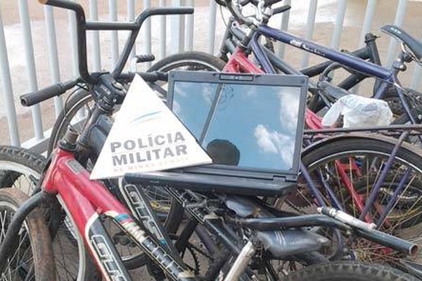 PM de Lagoa Formosa leva 5 para a delegacia por furto de bicicletas e receptação