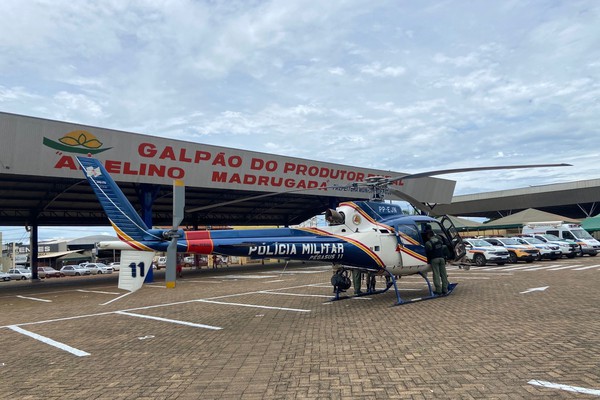 Com presença da aeronave Pégasus, PM lança "Operação Força Total" em Patos de Minas