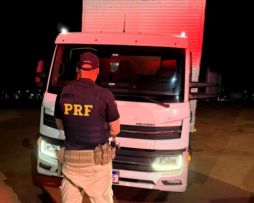 PRF recupera caminhão furtado e carga de frango de 3,4 toneladas roubada na BR-365