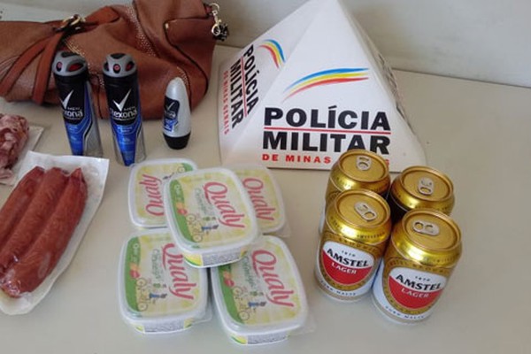 PM prende mulher de 51 anos que furtou cervejas e linguiças calabresas em Patrocínio