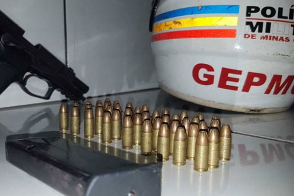 Policiais do GEPMOR apreendem pistola 9mm e 43 munições em veículo no Distrito Industrial I