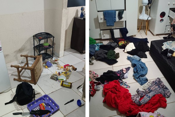 Mulher encontra casa revirada após voltar do trabalho e descobre furto de tênis e perfume, em Patos de Minas