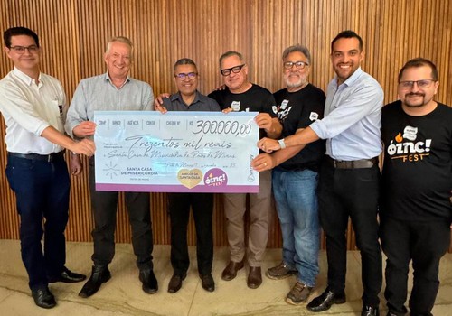 Óinc Fest 2025 realiza entrega oficial de cheque de R$ 300 mil à Santa Casa de Misericórdia de Patos de Minas